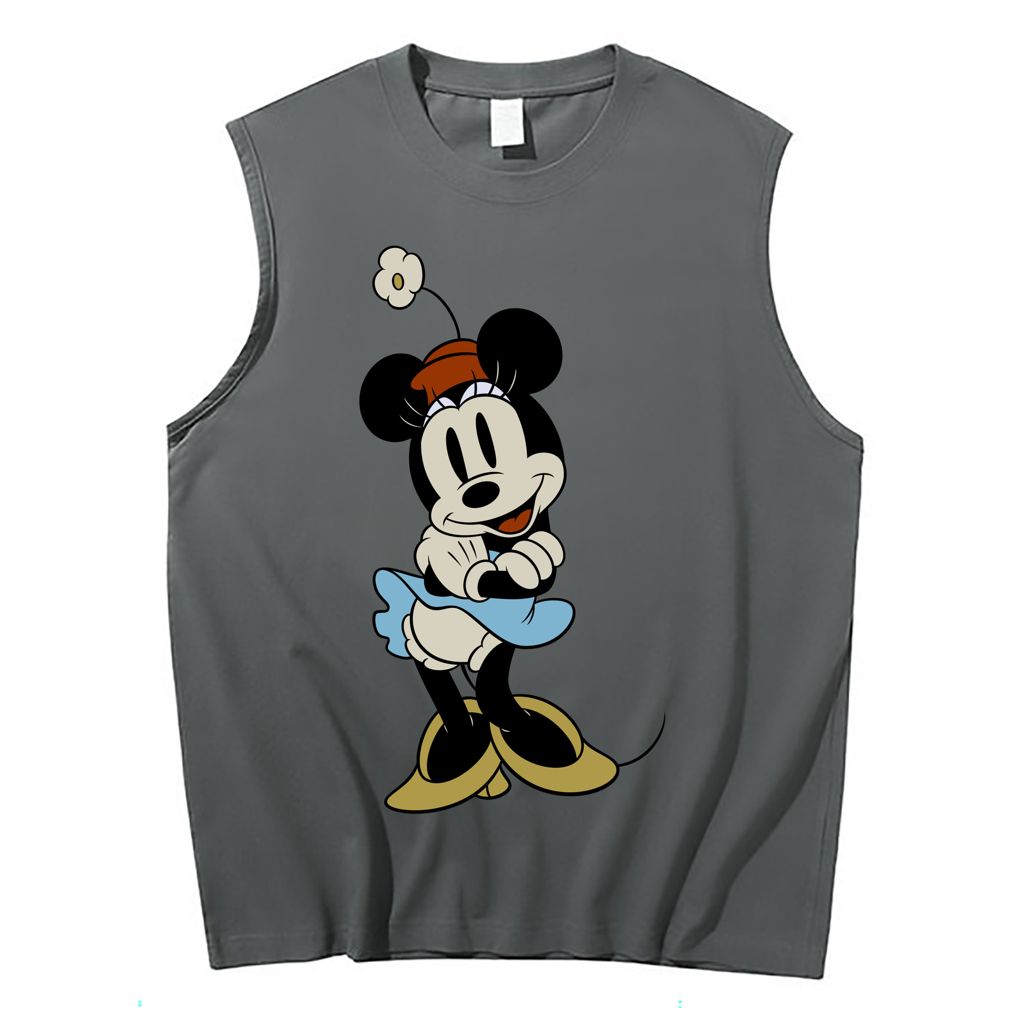 ミッキーマウス Mickey Mouse コットン100％タンクトップ（フロントプリント）